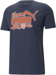 PUMA Férfi szabadidő rövid ujjú pólók Puma GRAPHICS ICON TEE kék 674476-16 - M