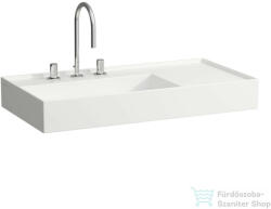 Laufen Kartell By Laufen 90x46 cm-es csiszolt aljú mosdó 3 csaplyukkal, matt fehér H8183387571581 (H8183387571581)