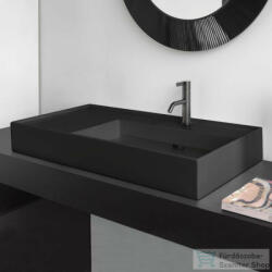 Laufen Kartell By Laufen 90x46 cm-es csiszolt aljú mosdó, bal oldali polccal, 1 csaplyukkal, graphite matt H8183397581111 (H8183397581111)