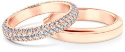 SAVICKI Karikagyűrűk: rózsaarany, félköríves, 3, 5 mm és 4, 0 mm, gyémántokkal