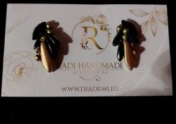 Radi handmade Стилни обици със зелени перли (327 Рћ)