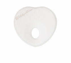 Kikkaboo párna - laposfejűség elleni memóriahabos ergonomikus Airknit szív fehér - cifrapalota