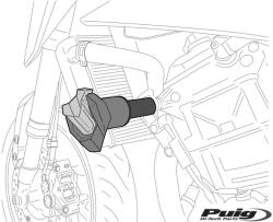 Puig Frame sliders PUIG R19 21494N black with grey rubber