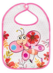  Bocioland műanyag előke zsebbel - rózsaszín pillangó - babyshopkaposvar