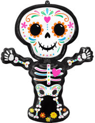 Amscan Balon din folie Halloween - Dia de Los Muertos schelet 66 x 86 cm
