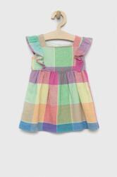 Gap gyerek vászonruha mini, harang alakú - többszínű 80-86 - answear - 10 390 Ft
