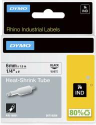 DYMO Rhino IND ORIGINAL heat shrink tubing 6mm x 1.5m, black on white, , label shrink tubing (for diameter 1.18-2.33mm, 18051) (18051) - vexio