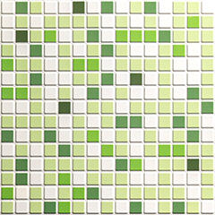 ANRO Wall Flexpanel PVC falburkoló lap - Mozaik csempe, zöld-fehér színű műanyag falburkolat (TP10019485 - Mosaic Spring)