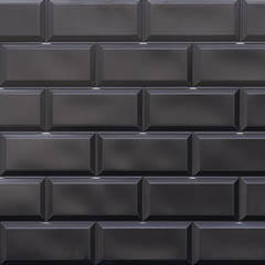 ANRO Wall Flexpanel PVC falburkoló lap - Metró csempe kötésben, fekete műanyag burkolat (TP10024060 - Black unit)