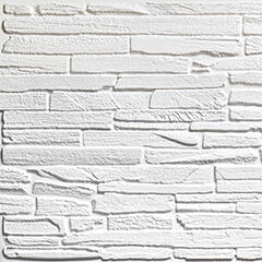 ANRO Wall Flexpanel PVC falburkoló lap - Keskeny, hasított kő mintás burkolólap műanyagból (fehér) (TP10015929- White Quartzite)