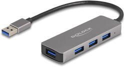 Delock HUB 4Port DeLOCK 4xUSB3.2 Grey (63171) (63171)