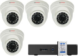 4 dome kamerás HDCVI CP PLUS rendszer - kontaktor