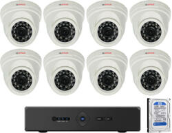 8 dome kamerás HDCVI CP PLUS rendszer