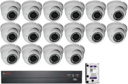  16 vari. dome kamerás HDCVI CP PLUS rendszer