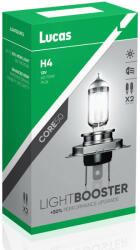 Lucas LightBooster Core H4 autóizzó 12V 60/55W, +50%, 2db/csomag (LLX472XLPX2)