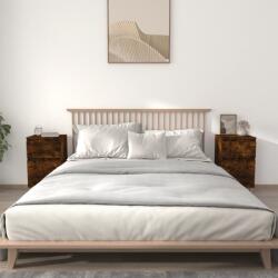 vidaXL Noptiere, 2 buc. , stejar afumat, 40x35x70 cm (819703)