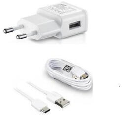 Samsung kompatibilis Samsung EP-TA200EWE kompatibilis hálózati töltő adapter + EP-DR140AWE Type-C kábel, fehér, (No logo)