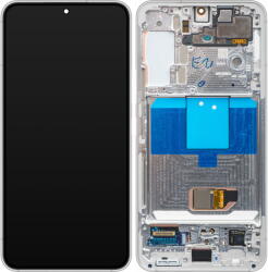 Samsung Piese si componente Display - Touchscreen Samsung Galaxy S22 5G S901, Cu Rama, Alb, Service Pack GH82-27520B (GH82-27521B) - pcone