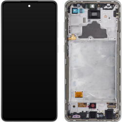 Samsung Piese si componente Display - Touchscreen Samsung Galaxy A72 4G A725 / Samsung Galaxy A72 5G A726, Cu Rama, Alb, Service Pack GH82-25460D (GH82-25849D) - pcone