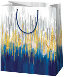 Cardex Elegáns kék-arany exkluzív nagy méretű ajándéktáska 26x13x33cm (43469) - jatekshop