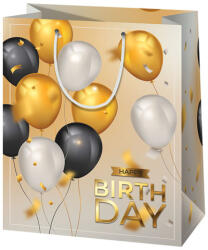 Cardex Happy Birthday! arany lufis exkluzív nagy méretű ajándéktáska 26x13x33cm (43345) - jatekshop
