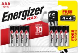 Energizer MAX mikroceruzaelem - 8x AAA - 4+4 ingyen - Energizer