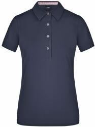 James & Nicholson Tricou polo elegant pentru femei JN969 - Albastru închis / roșie / albastru închis / albă | M (1-JN969-1723947)