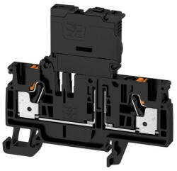 Weidmüller 2429870000 AFS 4 2C 10-36V BK Biztosítós sorkapcsok, PUSH IN, 4 mm2; , 36 V, 6.3 A, Fekete (2429870000)