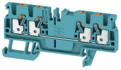  Weidmüller 1521700000 A4C 2.5 BL Átvezető sorkapocs, PUSH IN, 2.5 mm2; , 800 V, 24 A, Kék (1521700000)
