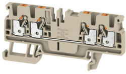 Weidmüller 1521690000 A4C 2.5 Átvezető sorkapocs, PUSH IN, 2.5 mm2; , 800 V, 24 A, Sötétbézs (1521690000)