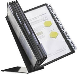 Durable Bemutatótábla tartó, 10 panelhez Vario asztali, A4, fekete (557001) - iroszer24