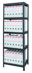 Smart Shelf SDB64 porfestett, fekete, nagy teherbírású, 90 kg/polc - SDB64 (max. 450kg) - 180x60x40 (SDB64)