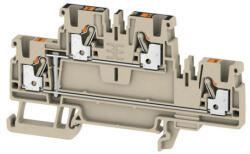  Weidmüller 1547650000 A2T 2.5 VL Átvezető sorkapocs, PUSH IN, 2.5 mm2; , 800 V, 24 A, Sötétbézs (1547650000)