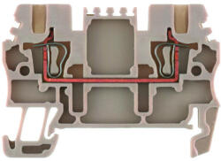 Weidmüller 1775480000 ZDU 1.5 Átvezető sorkapocs, Húzórugós csatlakozás, 1.5 mm2; , 500 V, 17.5 A, Sötétbézs ( WEIDMÜLLER 1775480000 ) (1775480000)