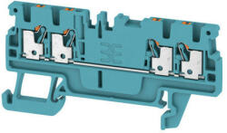  Weidmüller 1552700000 A4C 1.5 BL Átvezető sorkapocs, PUSH IN, 1.5 mm2; , 500 V, 17.5 A, Kék (1552700000)