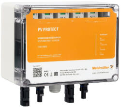 Weidmüller VPUM2I2SXFXV1O1TXPX10 PV PROTECT Összekötő doboz, 2 MPP, 1 bemenet / 1 kimenet MPP-nként, túlfeszültség-védelem I/II, WM4C, IP67, 1000V ( WEIDMÜLLER 2764150000 ) (2764150000)