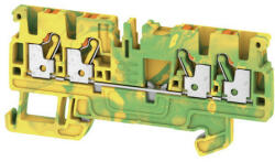  Weidmüller 1521540000 A4C 2.5 PE Földelő sorkapcsok, PUSH IN, 2.5 mm2; , zöld / sárga (1521540000)
