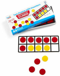 Hand2Mind Ten-Frame With Counters Demonstration Clings (92856)