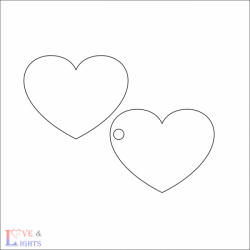 Love & Lights Víztiszta plexi - ültetőkártya szív alakú