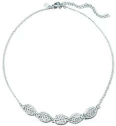 Victoria ékszer Victoria nyaklánc ezüst színű levél mintás, rozsdamentes acél, 45 cm