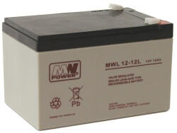 MPL Power Elektro Baterie (acumulator) solar AGM 12V/12Ah M6, VRLA (T1) (MWL 12-12)