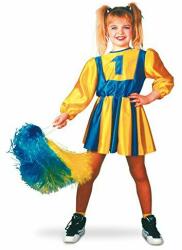 Carneval Rochie de majoretă galben/albastru (mărimea 152) - CARNEVAL 11237 (11237-152) Costum bal mascat copii