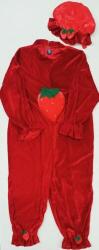 QX Costum de căpșuni (mărimea 128) (865069-128/L) Costum bal mascat copii