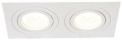 TRACON SPND2W Süllyesztett spot lámpatest, négyzetes, dönthető, fehér 173x93x24mm (SPND2W)