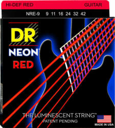 DR Strings NRE-9 K3 Neon Red Electric Lite
