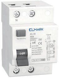 ELMARK Áramvédő kapcsoló JEL7B 10kA 2P TYPE B 40A/30mA Elmark (ELM 40848B)