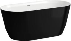 Laufen PRO 150x70 cm szabadon álló fürdőkád, fehér/fényes fekete H2439520640001 (H2439520640001)