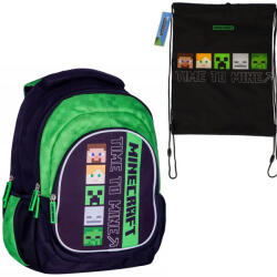 Astra Set scoala Minecraft Alex & Steven - Ghiozdan si Sac incaltaminte (SET-6000+2972)