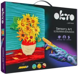 OKTO Set pictura 3D cu argila usoara, 30*40cm - Sunflowers (OK10008)