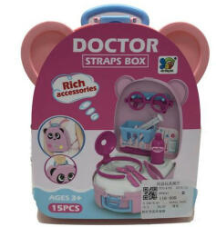 Magic Toys Orvosi játékszett pink macis tárolóban kiegészítőkkel MKL375269